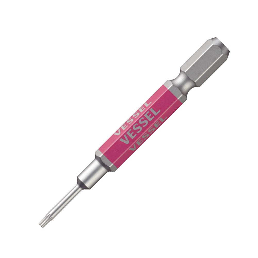 ดอกไขควงลม TORX มีรู ดอกสั้น VESSEL GSVT06SH Single End TORX GO SAI Bit ขนาด T6 x 65 mm 