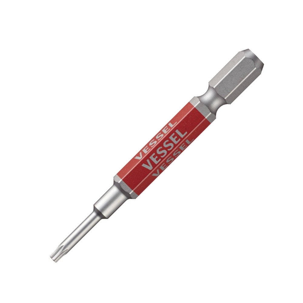 ดอกไขควงลม TORX มีรู ดอกสั้น VESSEL GSVT08SH Single End TORX GO SAI Bit ขนาด T8H x 65 mm 