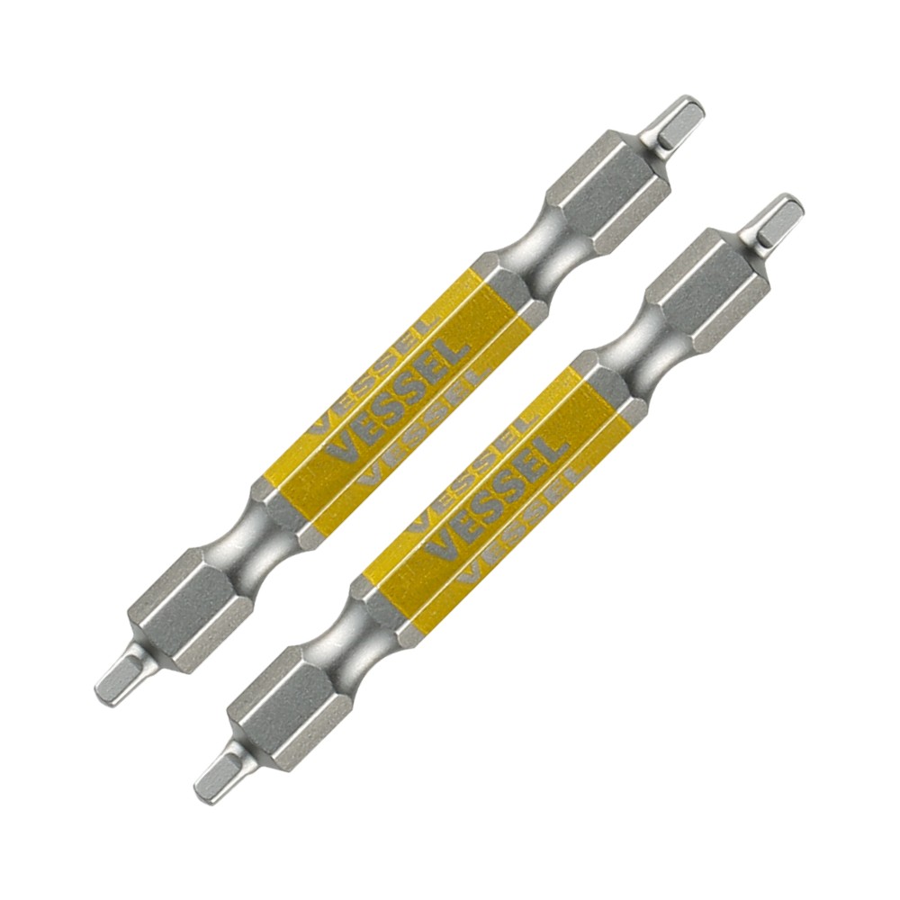 ดอกไขควงลม VESSEL GS14SQ1065 Double End Square GO SAI Bit ขนาด SQ1 x 65 มม   2 ชิ้น 