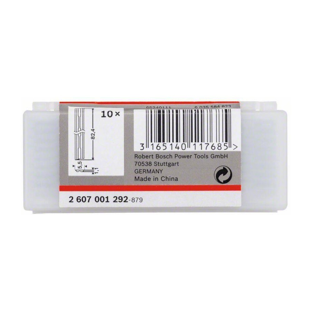 ใบมีดไสไม้ BOSCH 2 607 001 292 รุ่น TCT Planer Knife ขนาด 82 4 x 1 1 x 5 5 มม   10 ชิ้น 