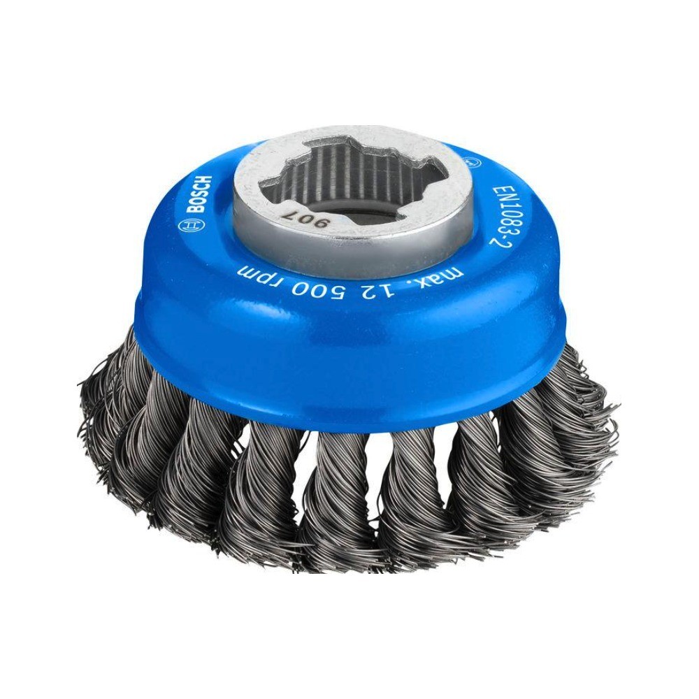 ถ้วยแปรงลวดแบบเปีย X LOCK BOSCH 2 608 620 726 สำหรับโลหะ ขนาด 75 มม  ลวด 0 35 มม 