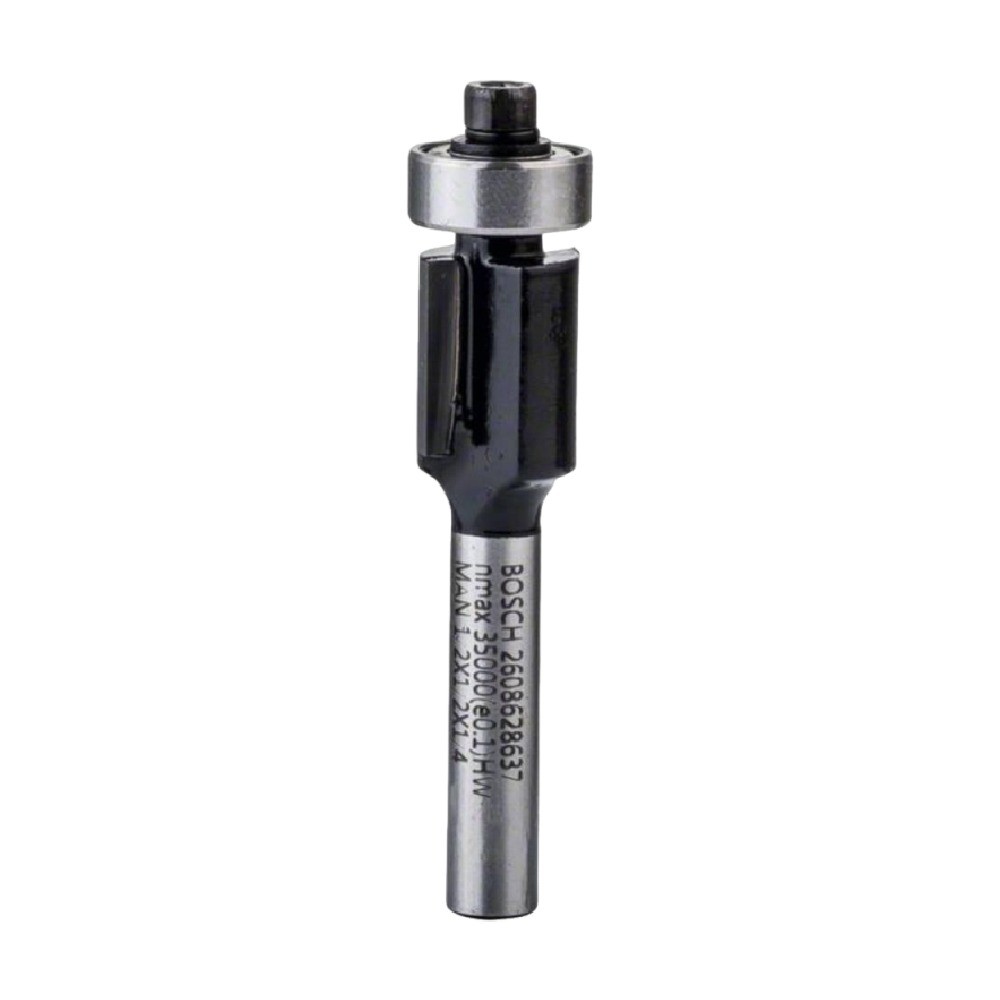 ดอกเซาะร่องตรงปลายลูกปืน BOSCH 2 608 628 637 ก้าน 1 4 นิ้ว ขนาด 1 2 x 1 2 x 3 3 16 นิ้ว
