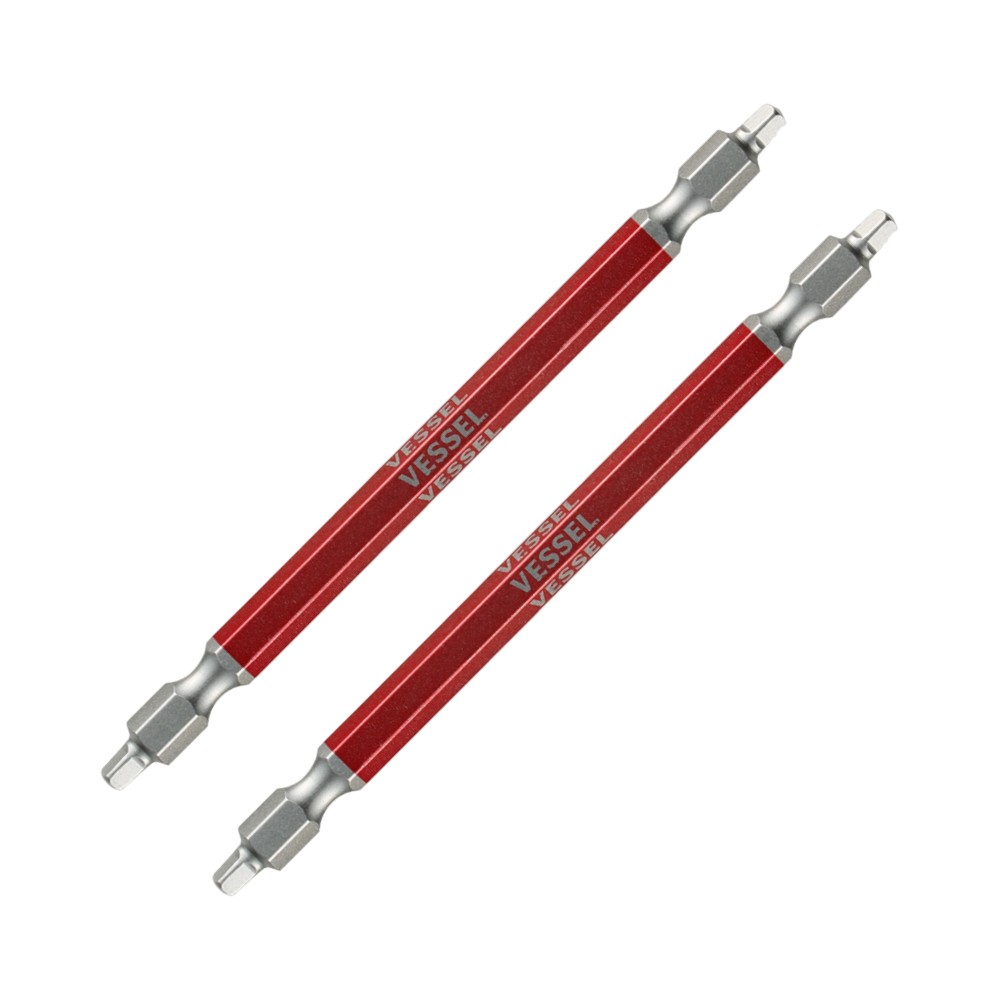 ดอกไขควงหัวสี่เหลี่ยม VESSEL GS14SQ2110 Double End Square GO SAI Bit ขนาด SQ2 x 110 มม   2 ชิ้น 