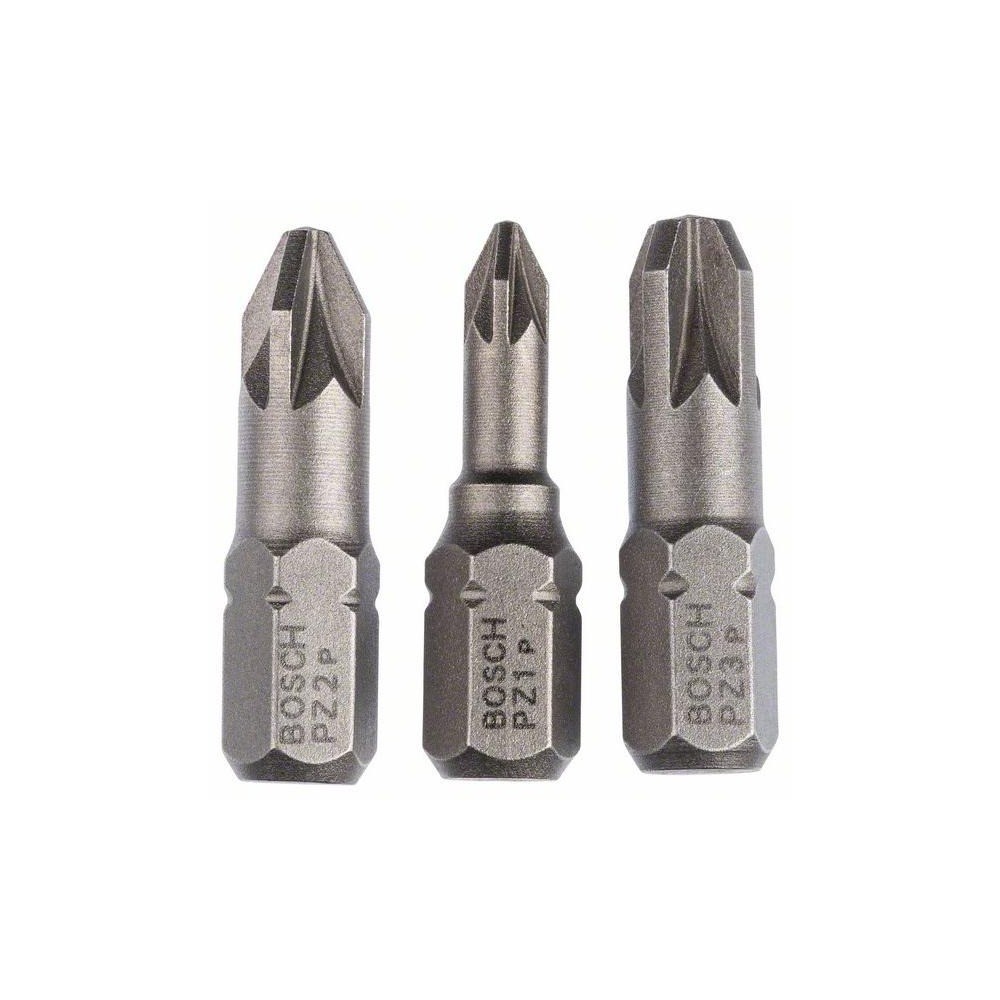 ดอกไขควง BOSCH 2 607 001 753 Insert Bit PZ1   PZ2   PZ3 ขนาด 25 มม   แพ็ค 3 ชิ้น 