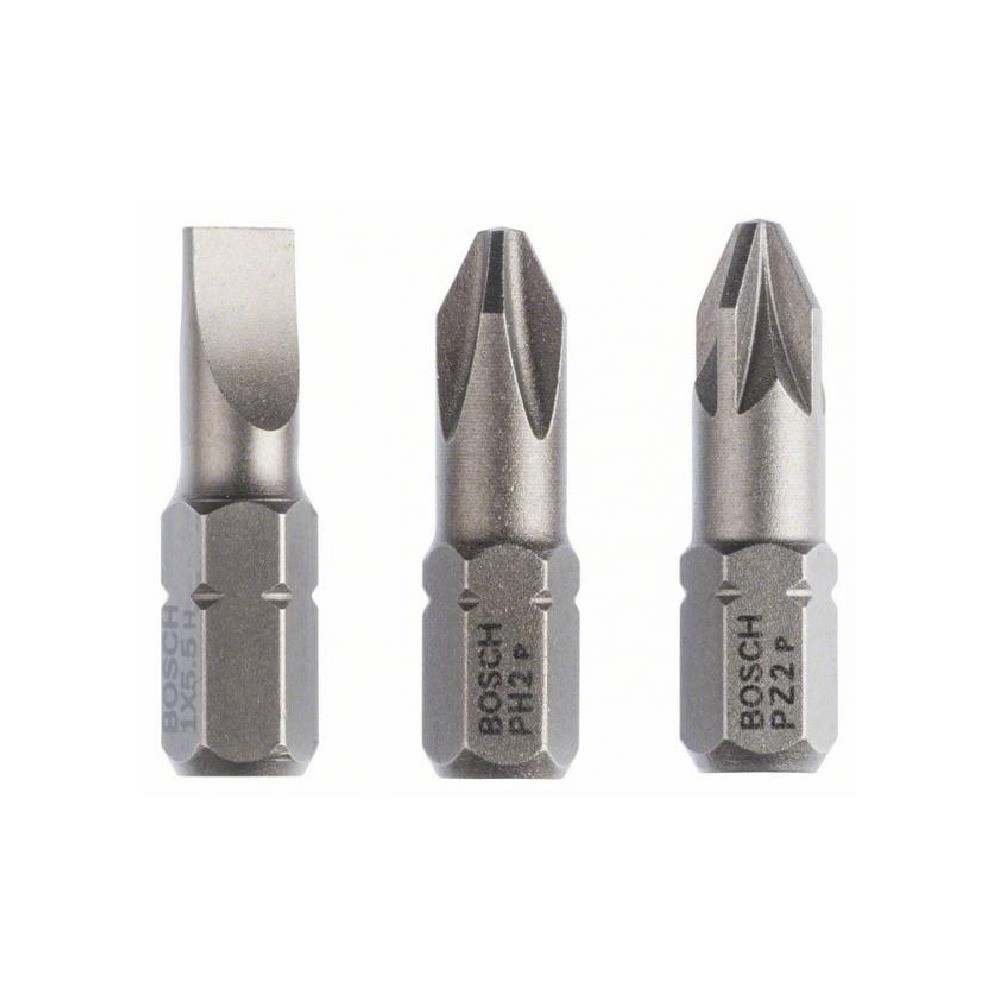 ดอกไขควง BOSCH 2 607 001 766 Insert Bit Ex LS   PH   PZ ขนาด 25 มม   แพ็ค 3 ชิ้น 