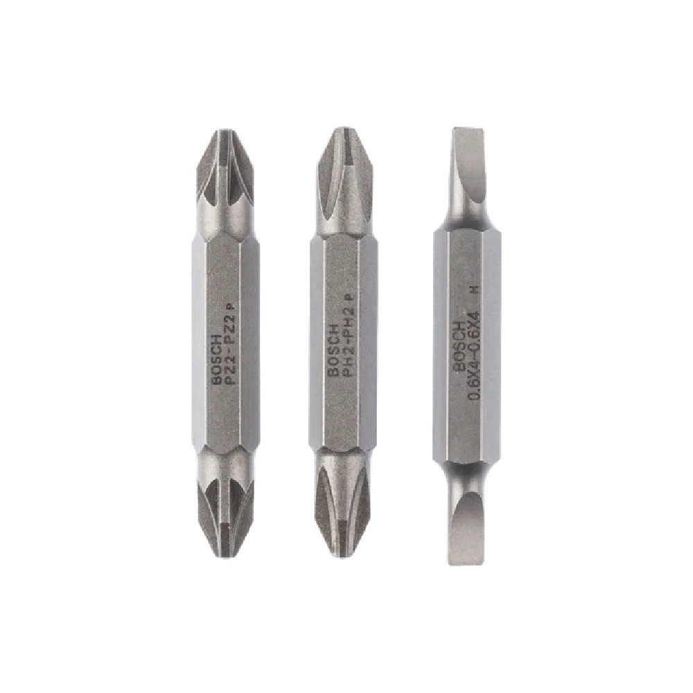 ดอกไขควง BOSCH 2 607 001 744 Ex LS0 6   PH2   PZ2 ขนาด 45 มม   แพ็ค 3 ชิ้น 