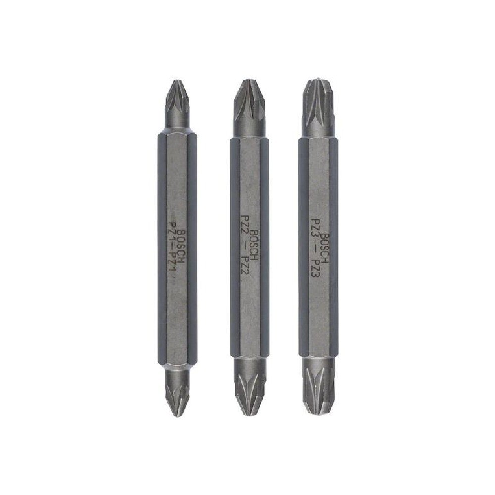 ดอกไขควง BOSCH 2 607 001 749 Ex PZ1   PZ2   PZ3 ขนาด 60 มม   แพ็ค 3 ชิ้น 