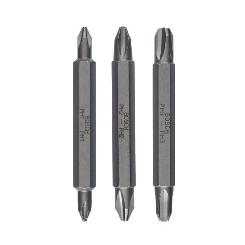 ดอกไขควง BOSCH 2 607 001 748 Ex PH1   PH2   PH3 ขนาด 60 มม   แพ็ค 3 ชิ้น 