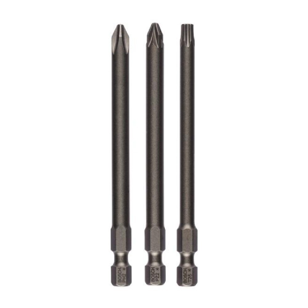 ดอกไขควง BOSCH 2 607 001 767 Ex PH2   PZ2   T25 ขนาด 89 มม   แพ็ค 3 ชิ้น 