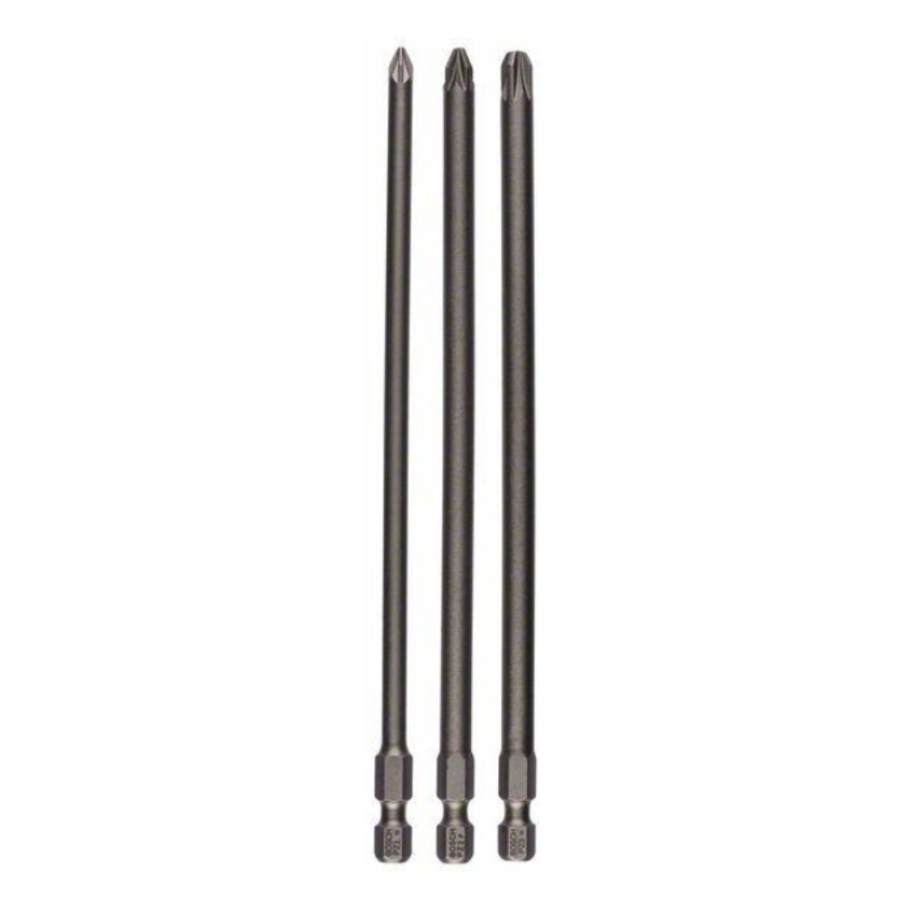 ดอกไขควง BOSCH 2 607 001 762 PZ1   PZ2   PZ3 ขนาด 152 มม   แพ็ค 3 ชิ้น 