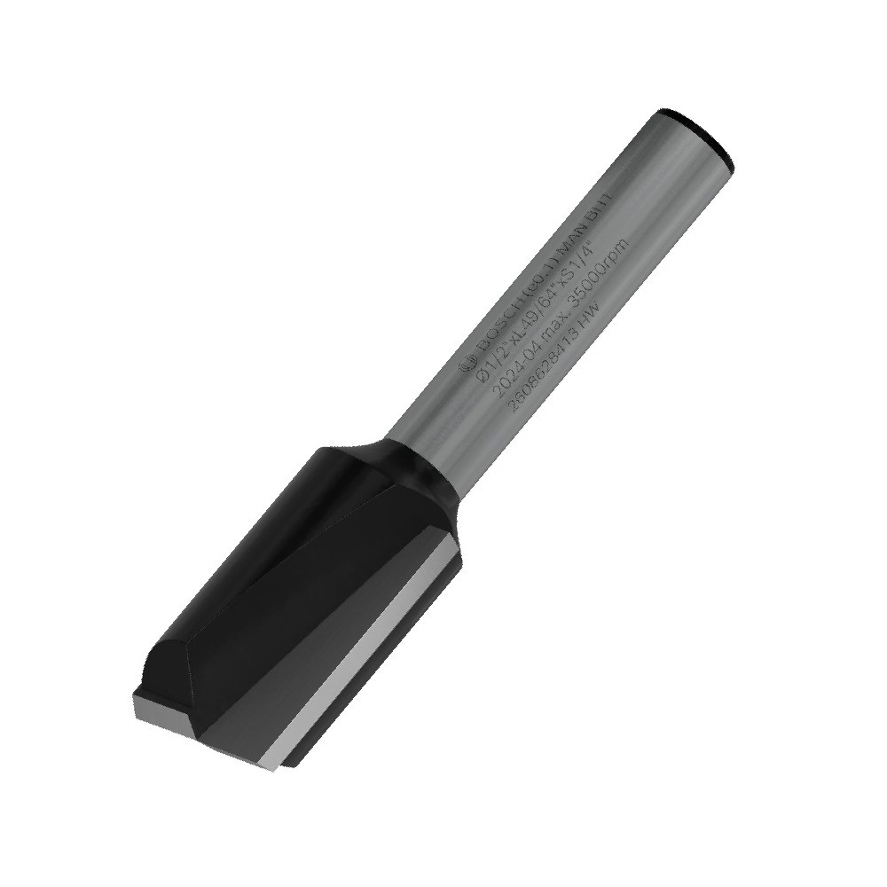 ดอกเซาะร่องตรง BOSCH 2 608 628 413 ก้าน 1 4 นิ้ว ขนาด 1 2 x 25 32 x 2 นิ้ว