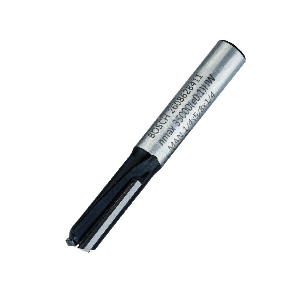 ดอกเซาะร่องตรง BOSCH 2 608 628 411 ก้าน 1 4 นิ้ว ขนาด 1 4 x 5 8 x 1 7 8 นิ้ว