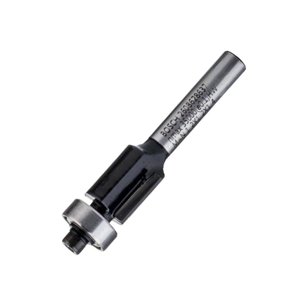ดอกเซาะร่องตรงปลายลูกปืน BOSCH 2 608 628 637 ก้าน 1 4 นิ้ว ขนาด 1 2 x 1 2 x 3 3 16 นิ้ว