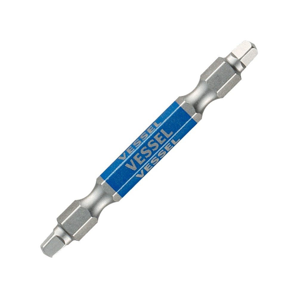 ดอกไขควงหัวสี่เหลี่ยม VESSEL GS14SQ3065 Double End Square GO SAI Bit ขนาด SQ3 x 65 มม   2 ชิ้น 