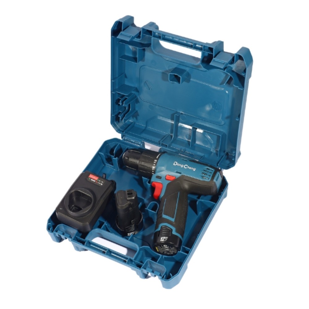 สว่านกระแทกไร้สาย DONG CHENG DCJZ1202i 12V พร้อมแบตเตอรี่ 2 0 Ah   2 ก้อน     แท่นชาร์จ