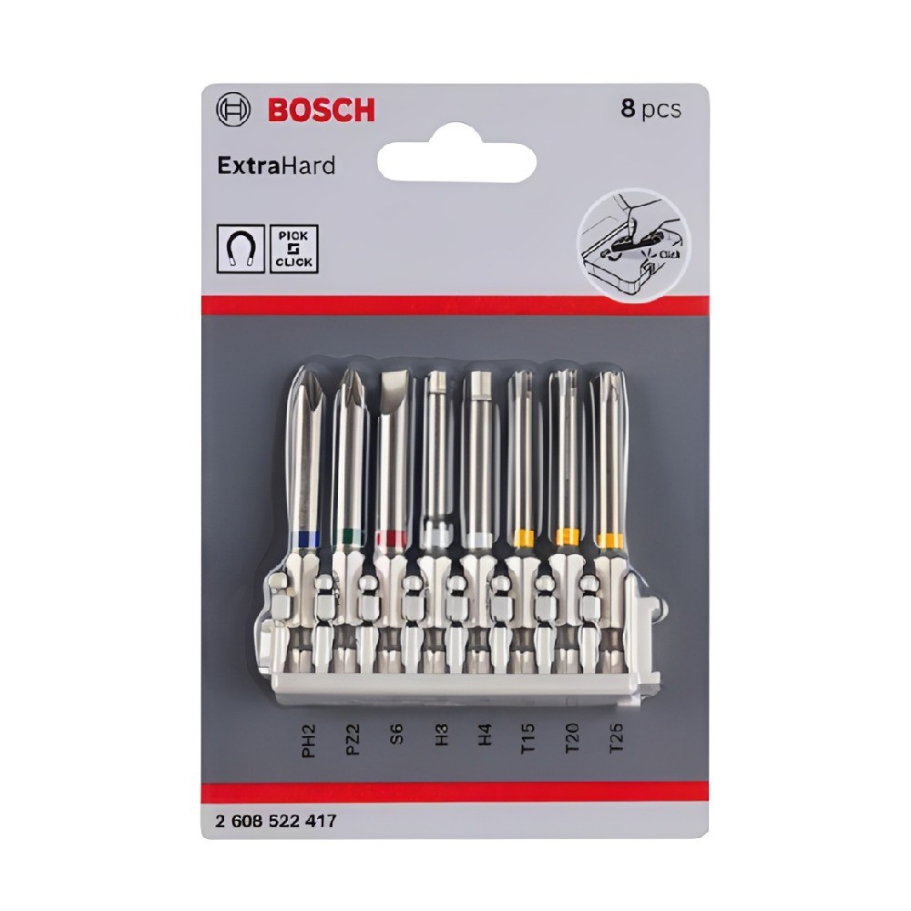 ชุดดอกไขควง Extra Hard BOSCH 2 608 522 417 Power Bits 65 มม 