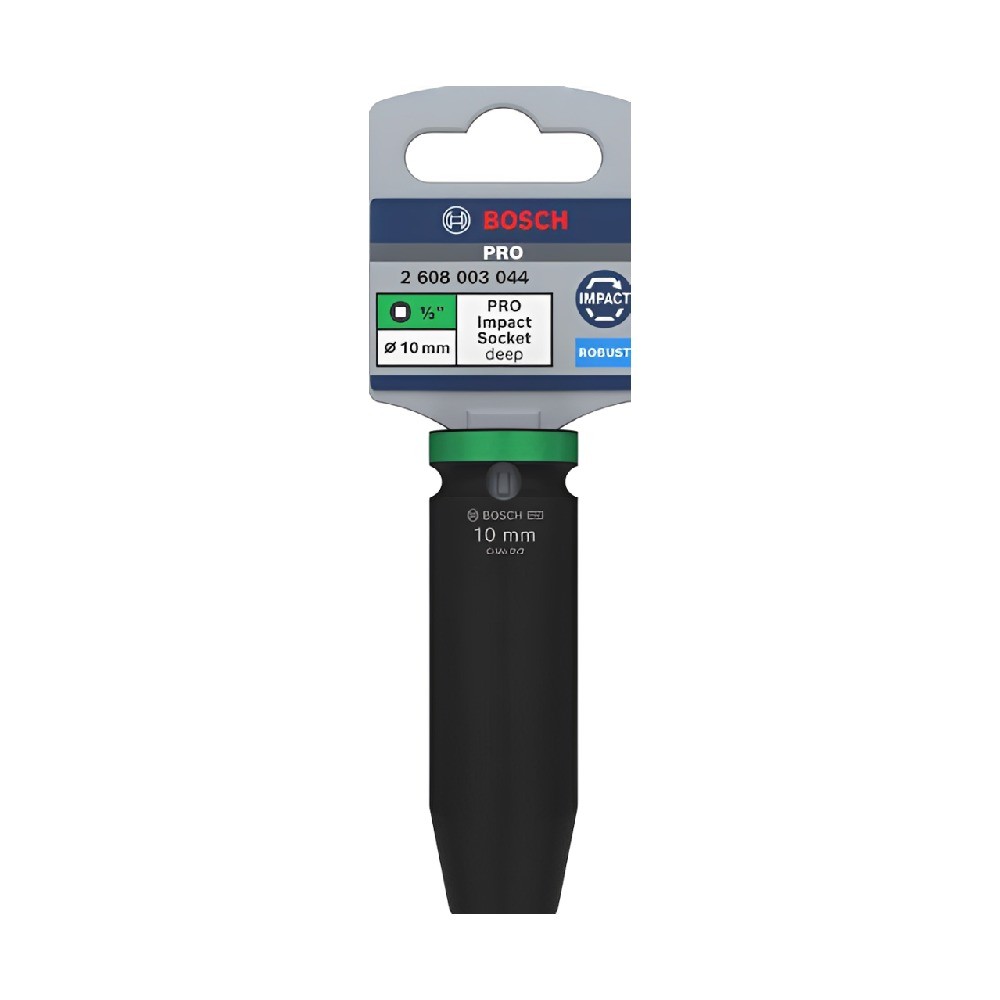ลูกบล็อกลมยาว BOSCH 2 608 003 044 PRO Impact Socket 1 2 นิ้ว ขนาด 10 มม 