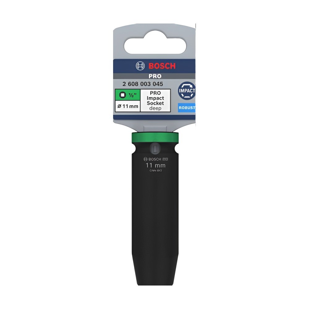 ลูกบล็อกลมยาว BOSCH 2 608 003 045 PRO Impact Socket 1 2 นิ้ว ขนาด 11 มม 