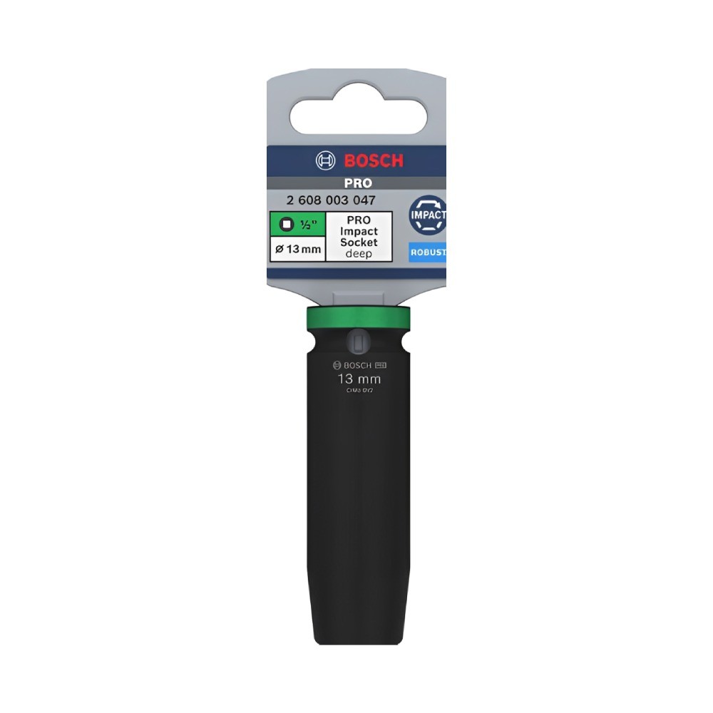 ลูกบล็อกลมยาว BOSCH 2 608 003 047 PRO Impact Socket 1 2 นิ้ว ขนาด 13 มม 