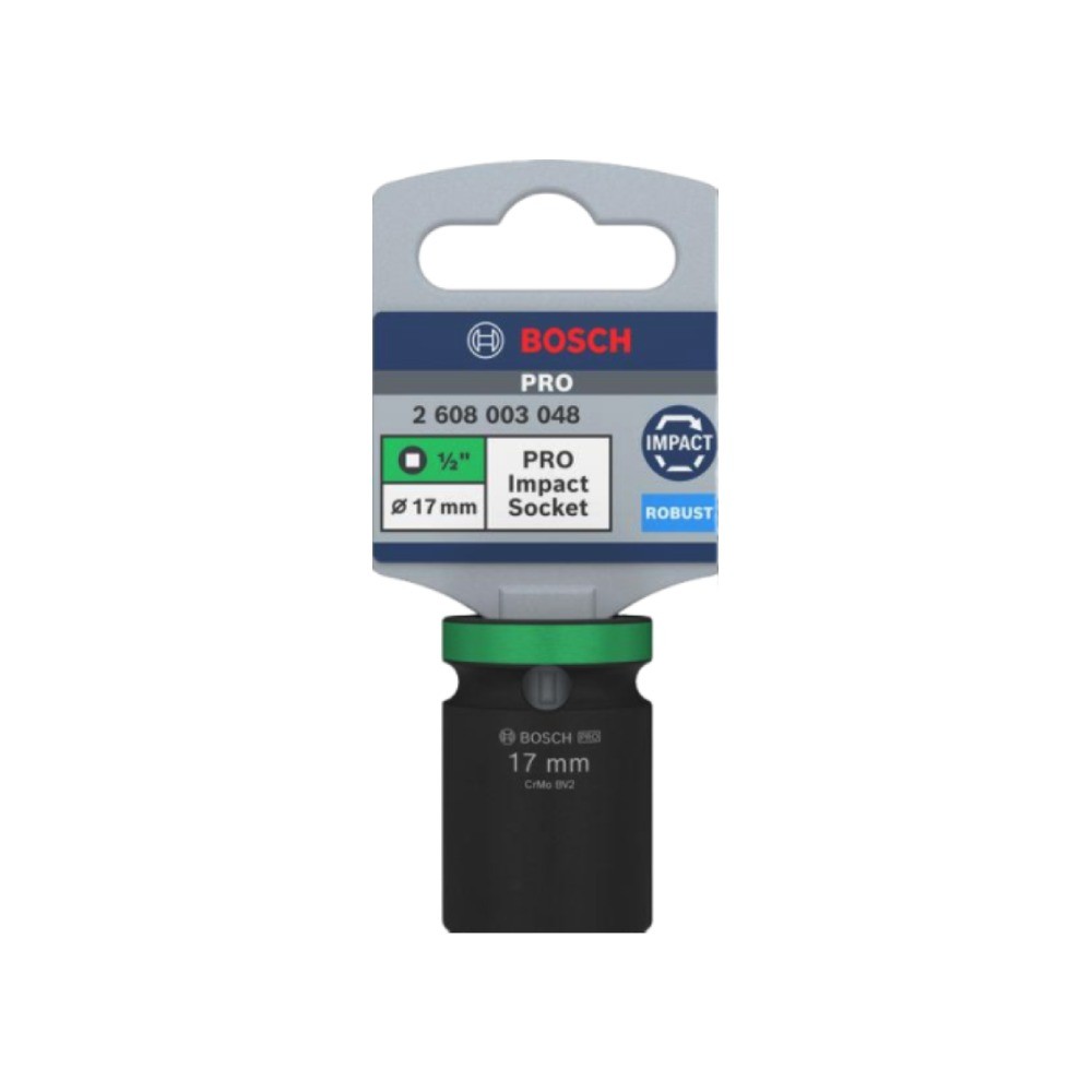 ลูกบล็อกลมมาตรฐาน BOSCH 2 608 003 048 PRO Impact Socket 1 2 นิ้ว ขนาด 17 มม 