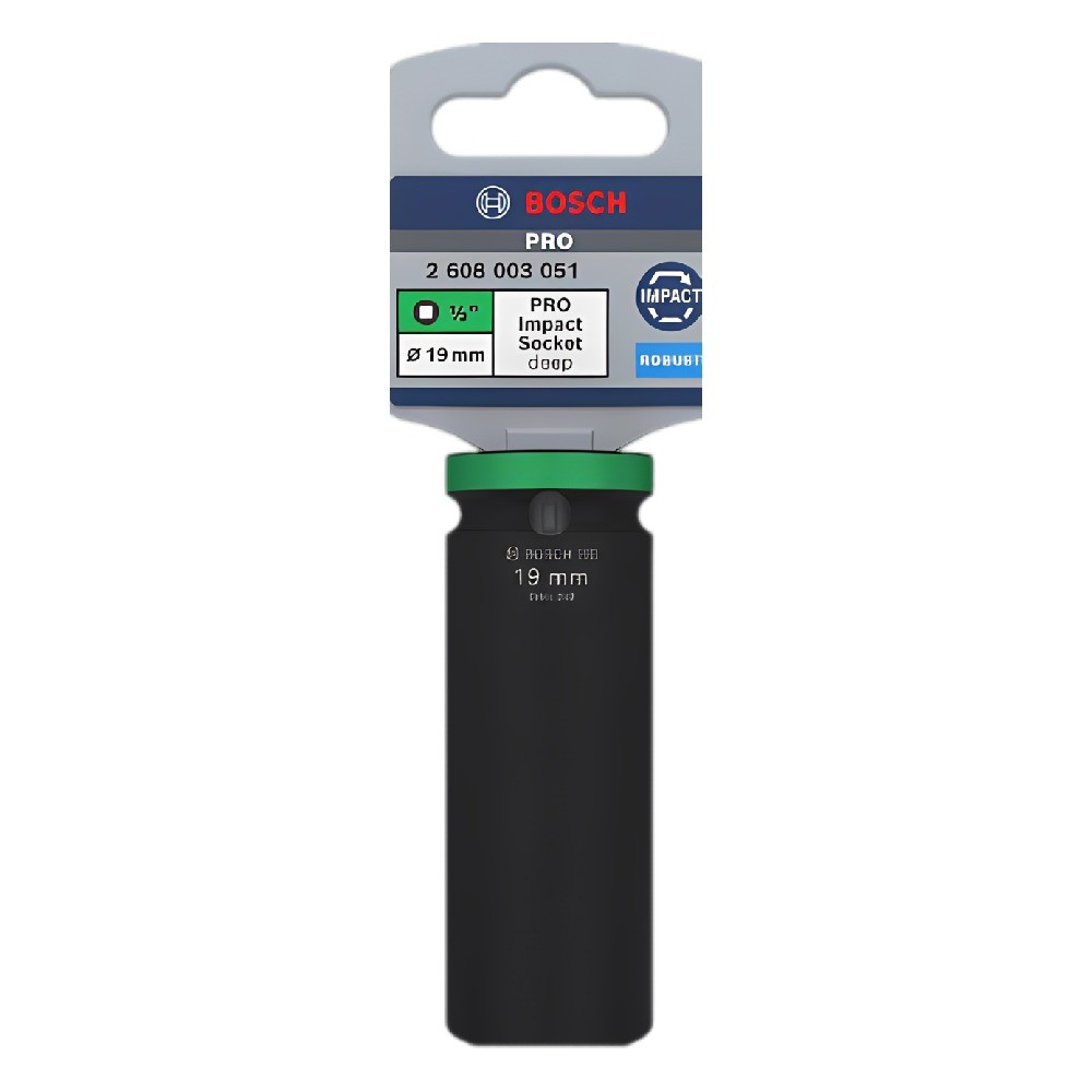 ลูกบล็อกลมยาว BOSCH 2 608 003 051 PRO Impact Socket 1 2 นิ้ว ขนาด 19 มม 