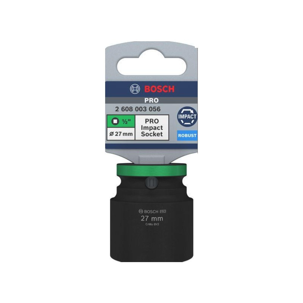 ลูกบล็อกลมมาตรฐาน BOSCH 2 608 003 056 PRO Impact Socket 1 2 นิ้ว ขนาด 27 มม 