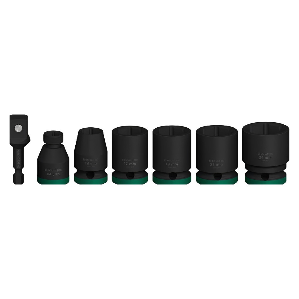 ชุดลูกบล็อกมาตรฐาน BOSCH 2 608 003 032 PRO Impact Socket 1 2 นิ้ว 7 ชิ้น