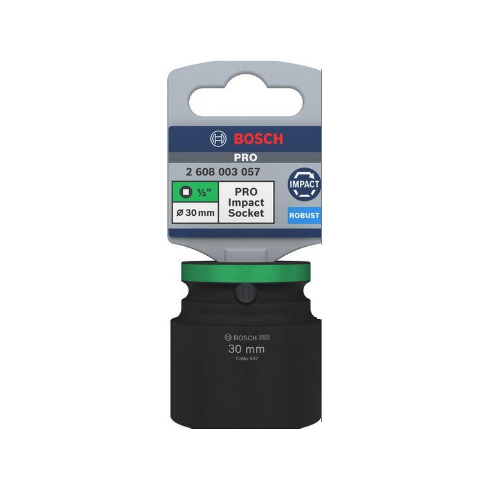 ลูกบล็อกลมมาตรฐาน BOSCH 2 608 003 057 PRO Impact Socket 1 2 นิ้ว ขนาด 30 มม 