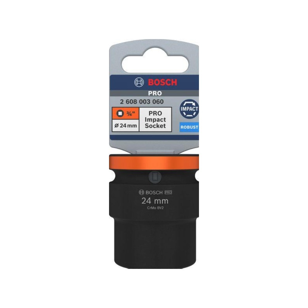 ลูกบล็อกลมมาตรฐาน BOSCH 2 608 003 060 PRO Impact Socket 3 4 นิ้ว ขนาด 24 มม 