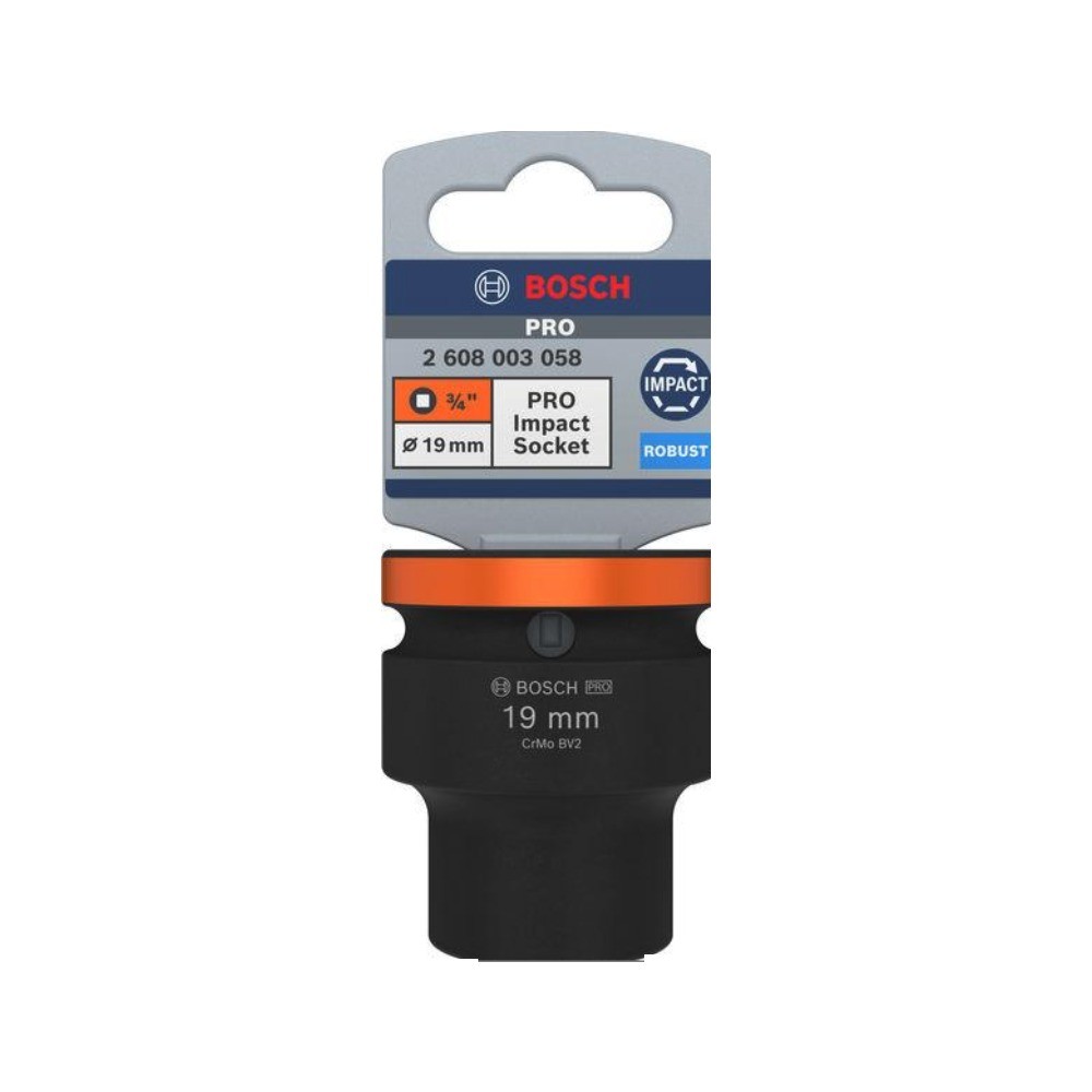 ลูกบล็อกลมมาตรฐาน BOSCH 2 608 003 058 PRO Impact Socket 3 4 นิ้ว ขนาด 19 มม 
