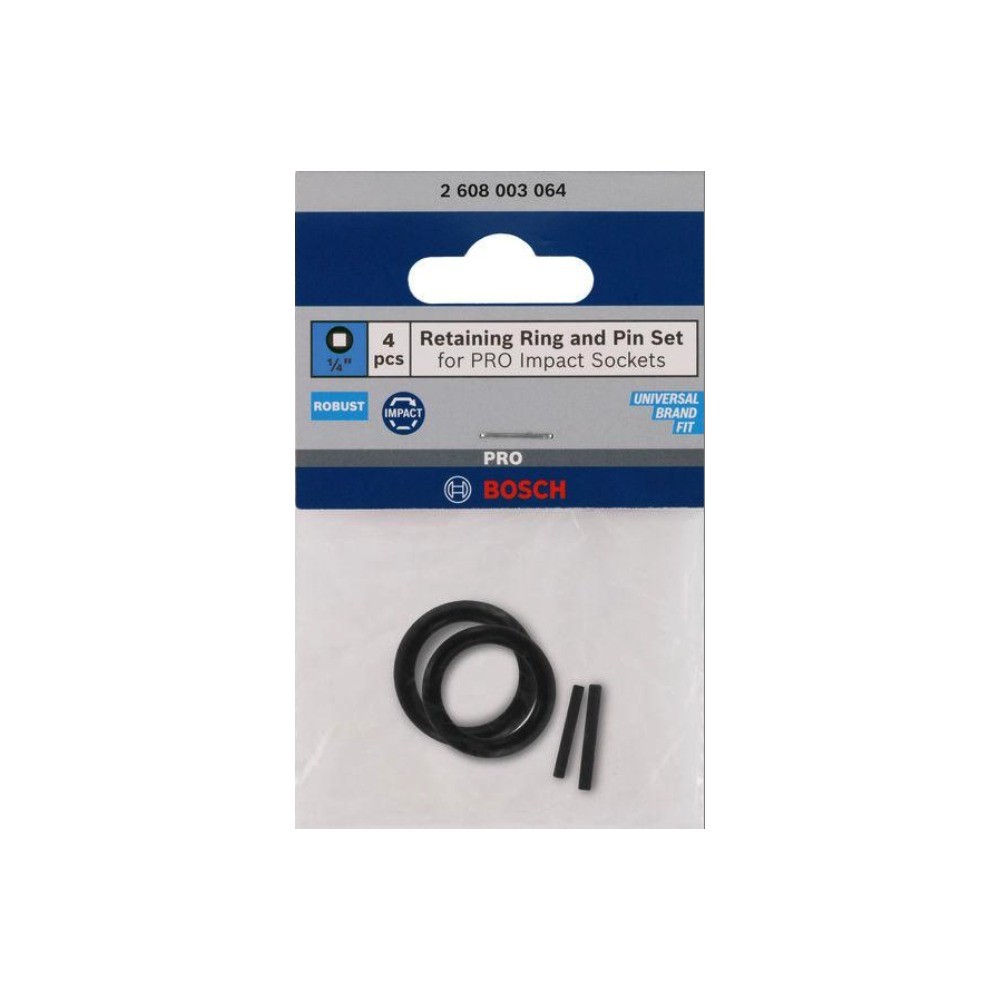 แหวนรองและสลักลูกบล็อก BOSCH 2 608 003 064 สำหรับ PRO Impact Sockets 1 4 นิ้ว
