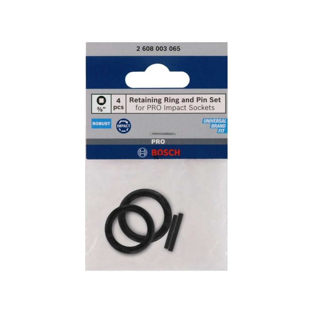 แหวนรองและสลักลูกบล็อก BOSCH 2 608 003 065 สำหรับ PRO Impact Sockets 3 8 นิ้ว