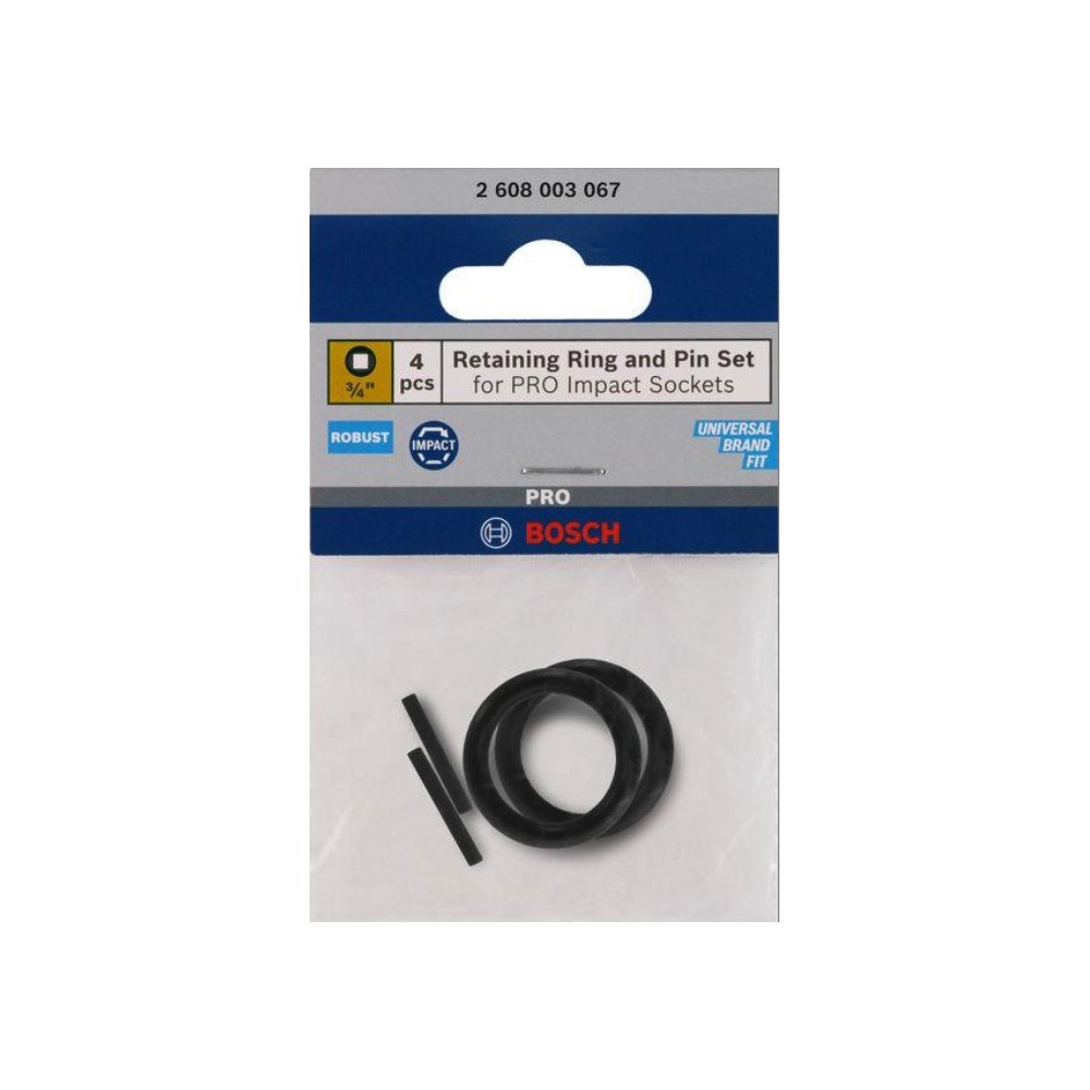 แหวนรองและสลักลูกบล็อก BOSCH 2 608 003 067 สำหรับ PRO Impact Sockets 3 4 นิ้ว