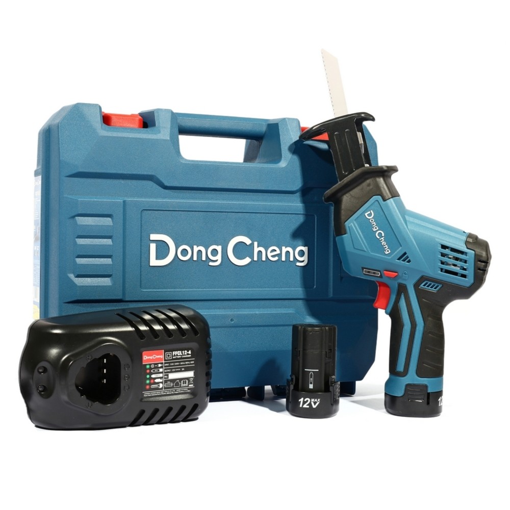 เลื่อยชักไร้สาย DONG CHENG DCJF15 EK 12V  พร้อมแบตเตอรี่ 2 0Ah x  2 ก้อน     แท่นชาร์จ