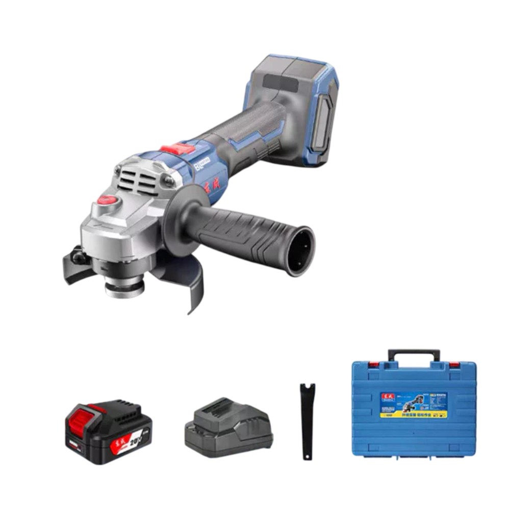 เครื่องเจียร์ไร้สาย DONG CHENG DCSM08 100 EDM ขนาด 4 นิ้ว 20V BL Motor พร้อมแบตเตอรี่ 4 0Ah x  1 ก้อน     แท่นชาร์จ
