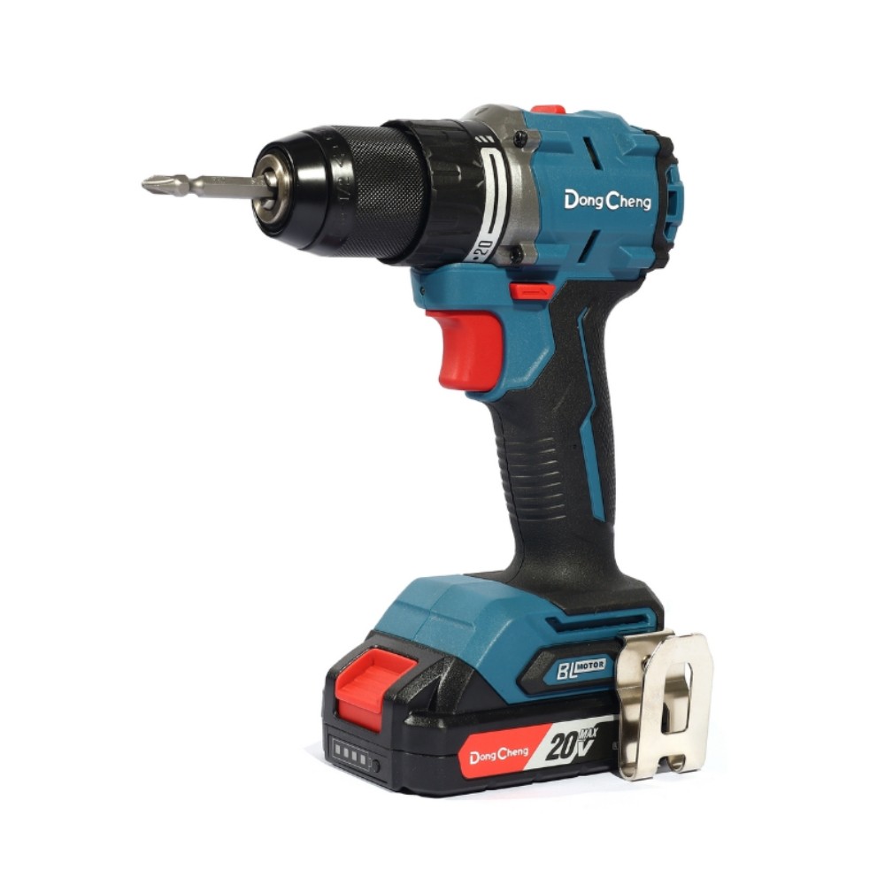 สว่านกระแทกไร้สาย DONG CHENG DCJZ2060I AM 20V BL Motor 60 Nm พร้อมแบต 2 0Ah x  2 ก้อน     แท่นชาร์จ