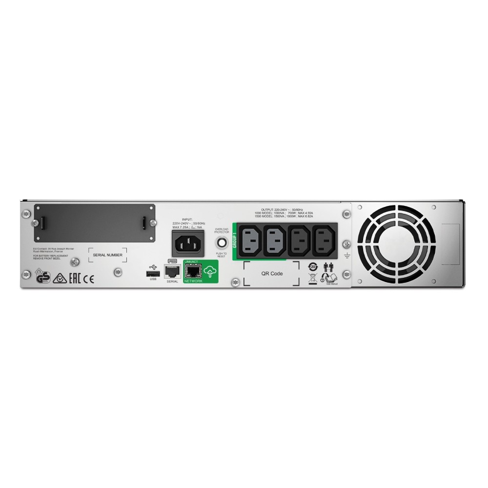 เครื่องสำรองไฟฟ้า APC SMT1500RMI2UC ขนาด 1500VA พร้อมหน้าจอ LCD และระบบ SmartConnect