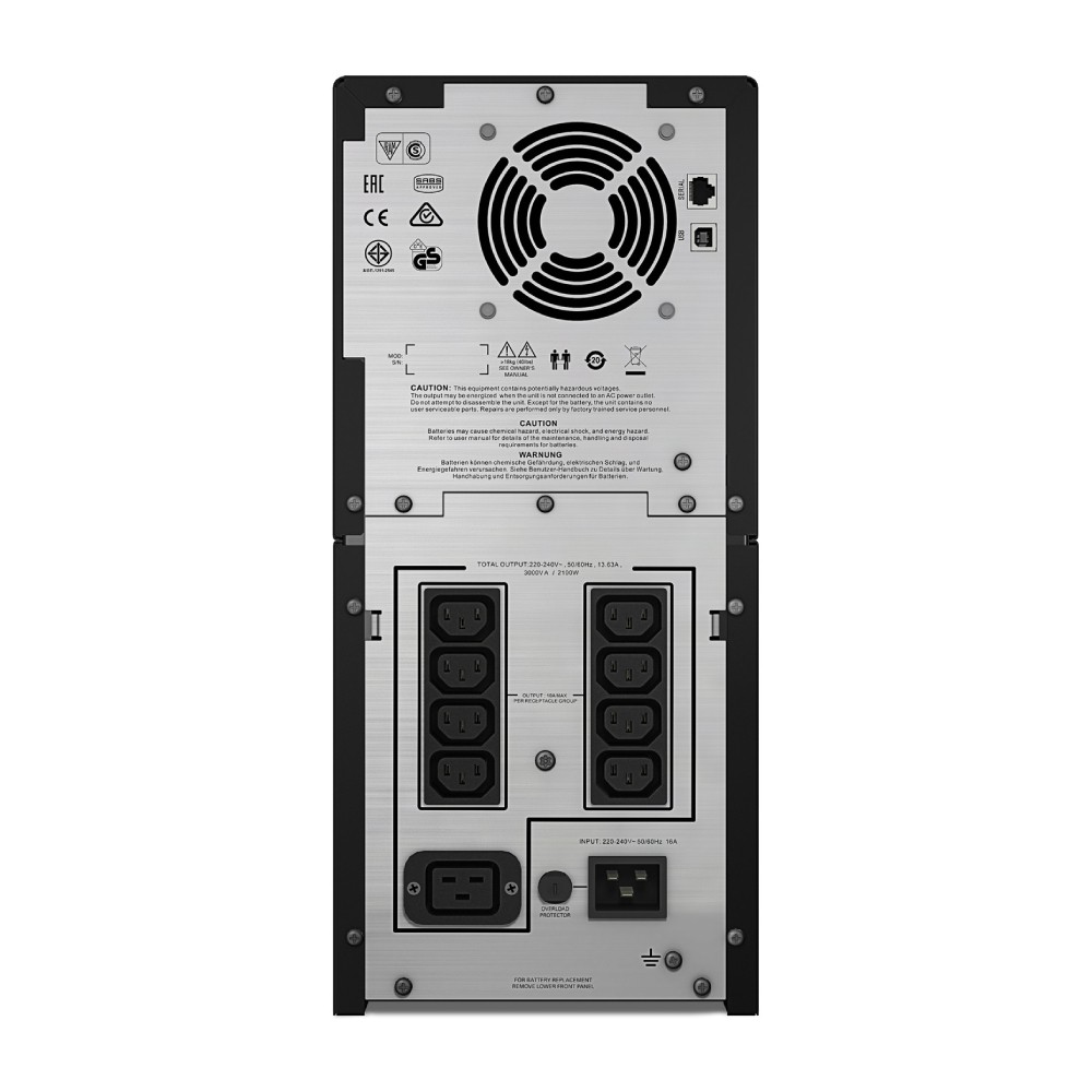 เครื่องสำรองไฟฟ้า APC SMC3000I ขนาด 3000VA แบบ Tower พร้อมหน้าจอ LCD