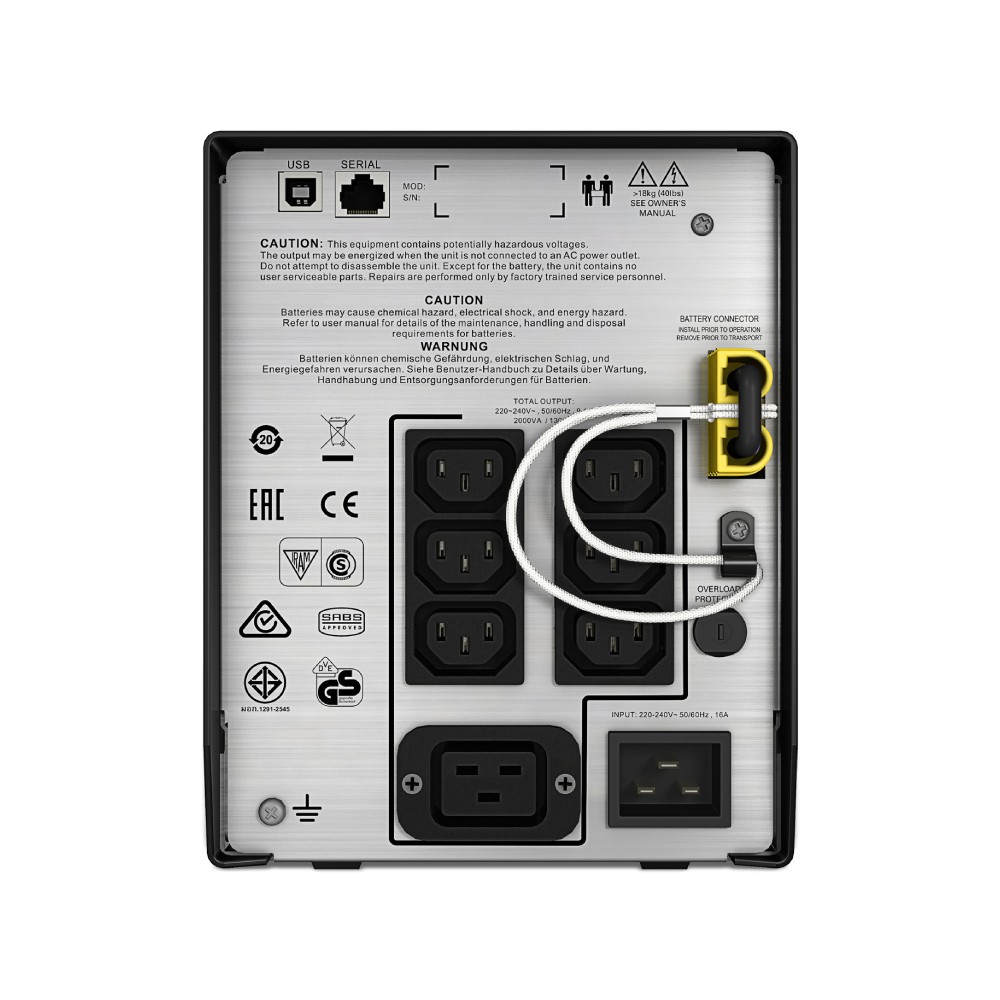 เครื่องสำรองไฟฟ้า APC SMC2000I 2000VA แบบทาวเวอร์ Pure Sine Wave