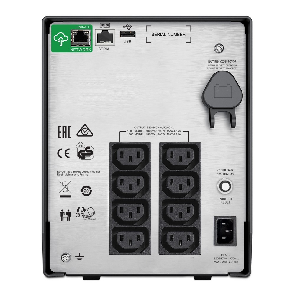 เครื่องสำรองไฟฟ้า APC SMC1000IC ขนาด 1000VA 600W รองรับ SmartConnect