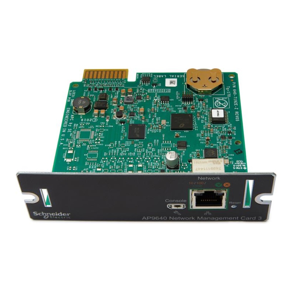 การ์ดควบคุมเครือข่าย APC AP9640 สำหรับจัดการระบบสำรองไฟระยะไกล