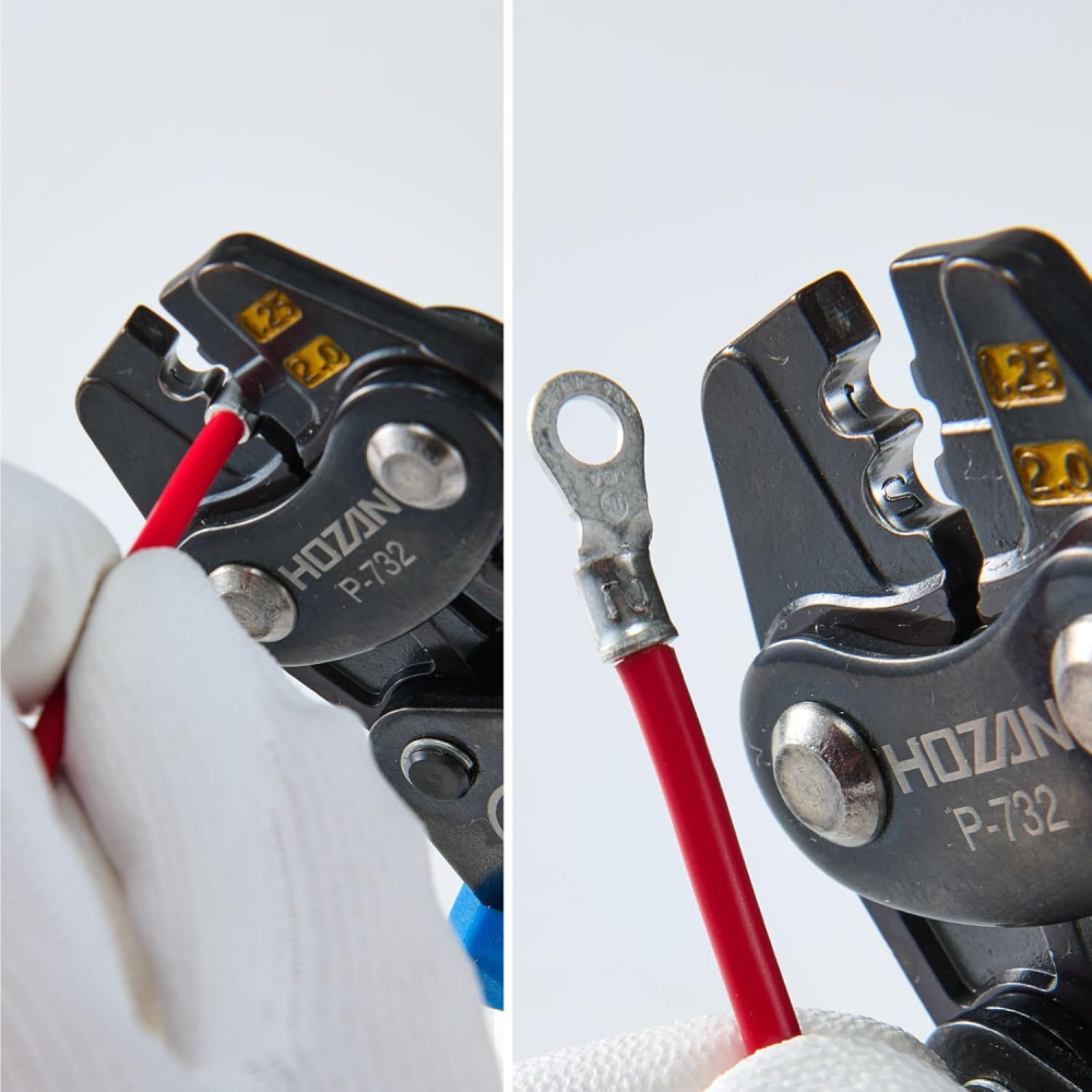 คีมย้ำหางปลาแบบเปลือย HOZAN P 732 ระบบล็อคอัตโนมัติ