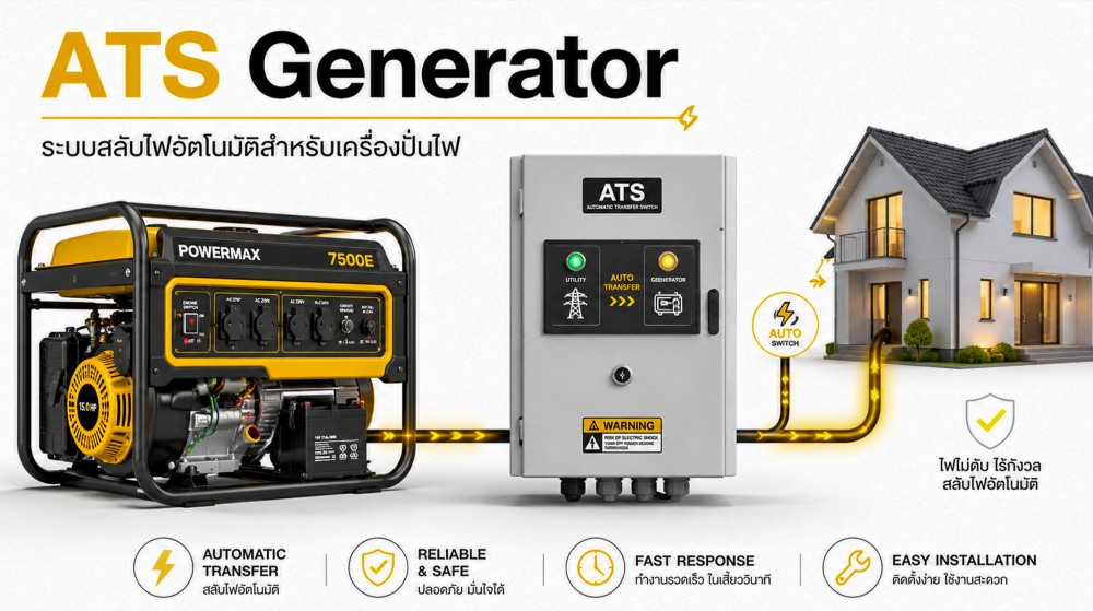 เครื่องปั่นไฟ และระบบ ATS คืออะไร บ้านทั่วไปจำเป็นต้องติดไหม