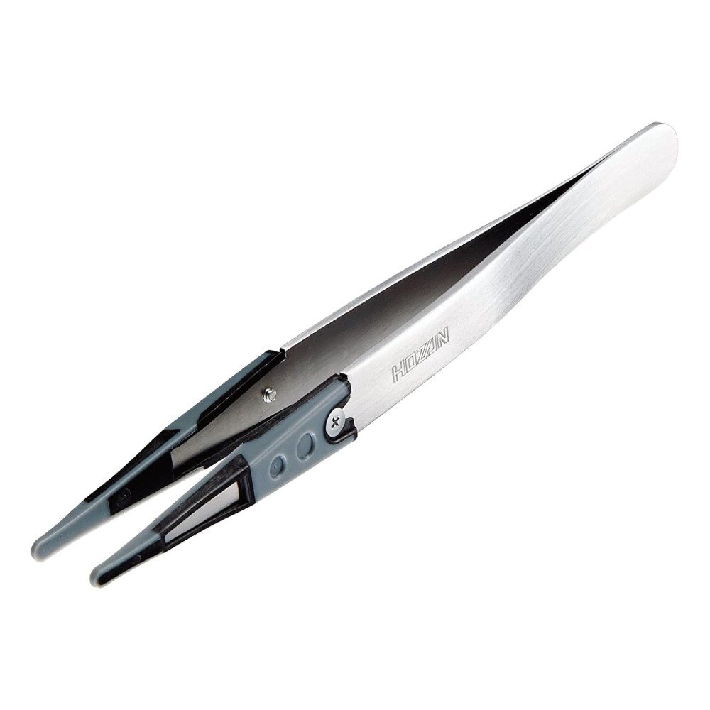 แหนบปลายยาง ESD HOZAN P 643 J สำหรับงานอิเล็กทรอนิกส์ปลาย 3 0 มม 
