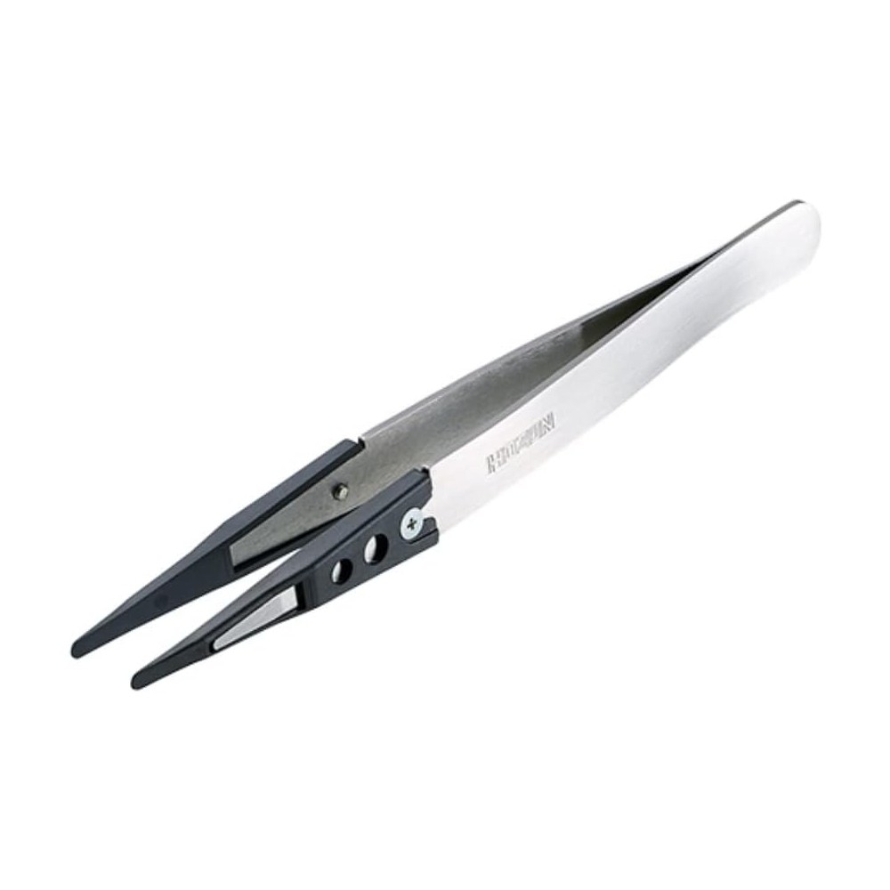 แหนบพลาสติกวิศวกรรม HOZAN P 643 S ปลาย 2 4 มม  ป้องกันไฟฟ้าสถิต
