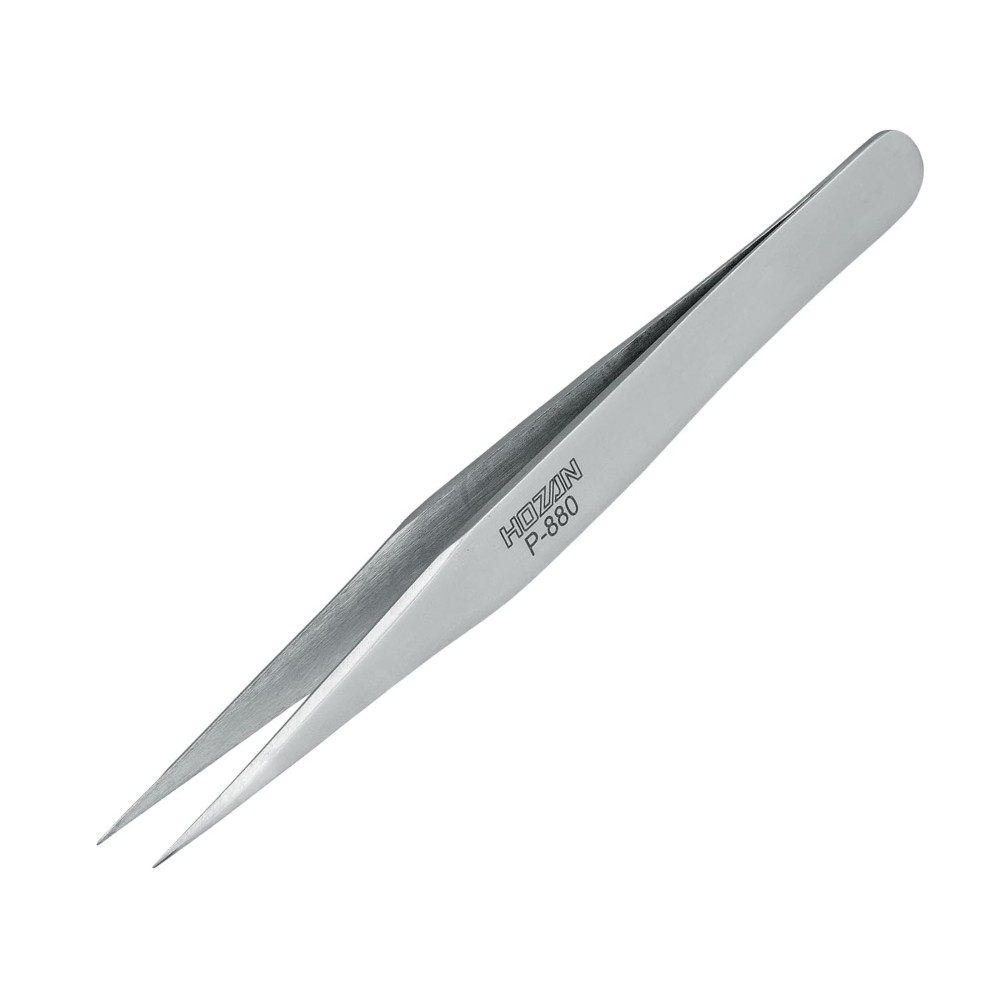แหนบสแตนเลส HOZAN P 880 ปลายแหลมตรงแม่นยำสูง