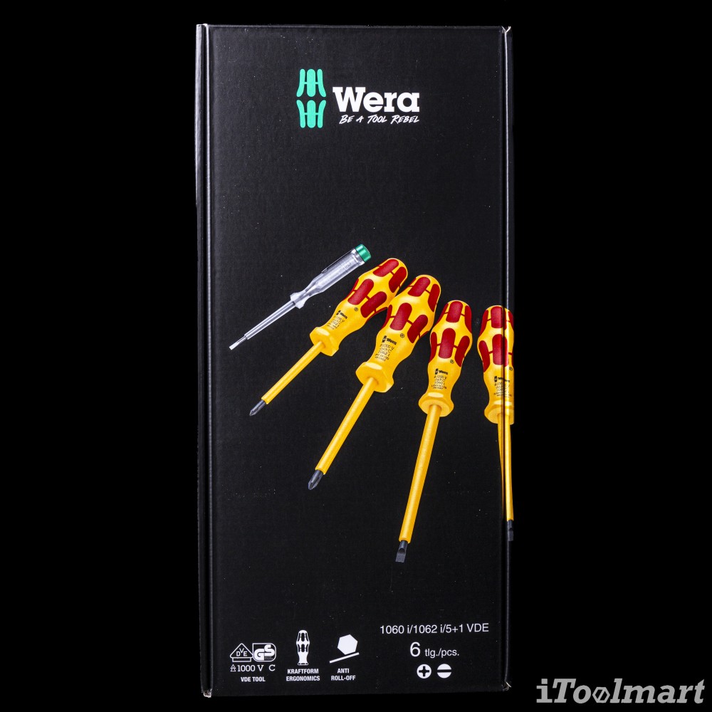 ชุดไขควง Wera Kraftform VDE Set 1000er series 05323790001 Limited Edition ชุด 6 ชิ้น