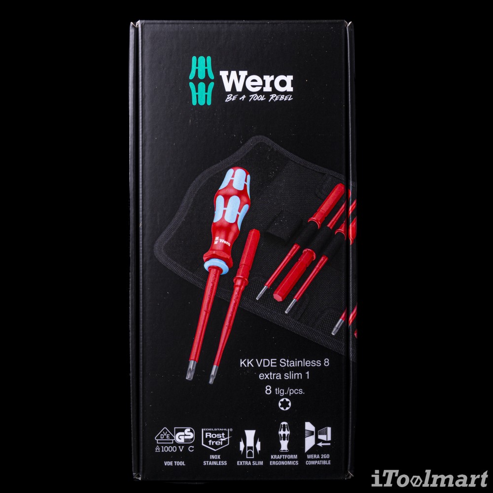 ชุดไขควง Kraftform Kompakt VDE Stainless 8 extra slim 1 5059040001 ชุด 8 ชิ้น