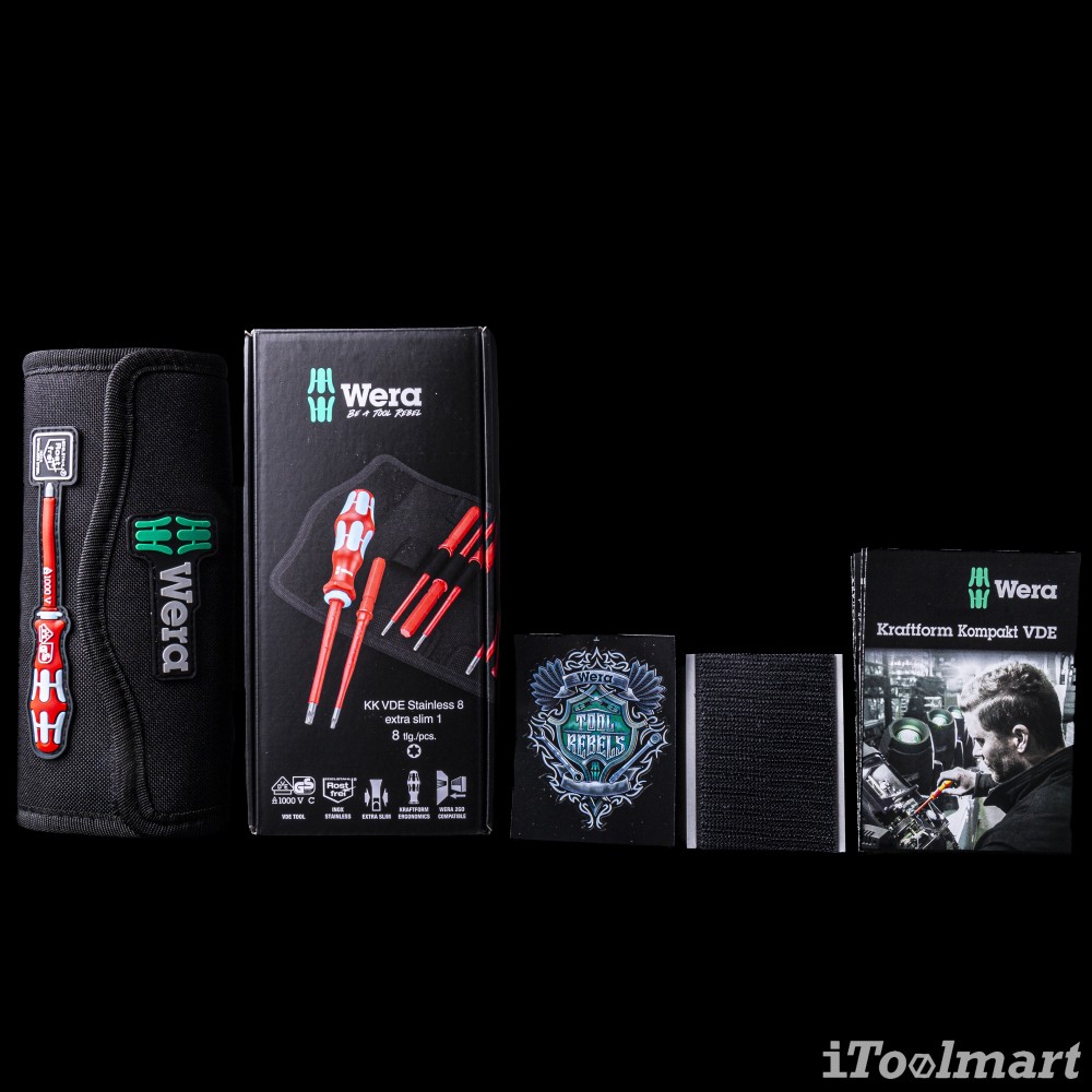 ชุดไขควง Kraftform Kompakt VDE Stainless 8 extra slim 1 5059040001 ชุด 8 ชิ้น
