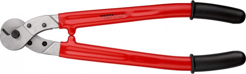 กรรไกรตัดสายเคเบิ้ล Knipex 95 77 600 Wire Rope and ACSR-Cable Cutters ด้ามจับอะลูมิเนียม 600 มม.